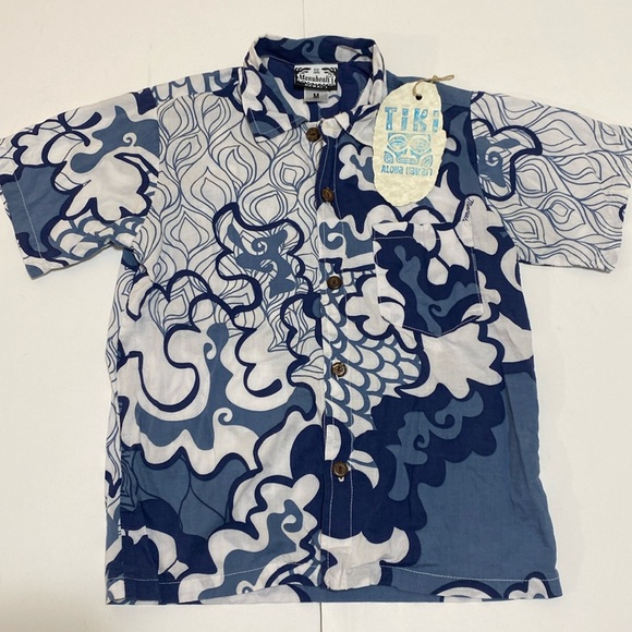 Manuheali’i Boys 6-7 Collared Short Sleeve Button Down Hawaiian Aloha Shirt - Picture 1 of 8